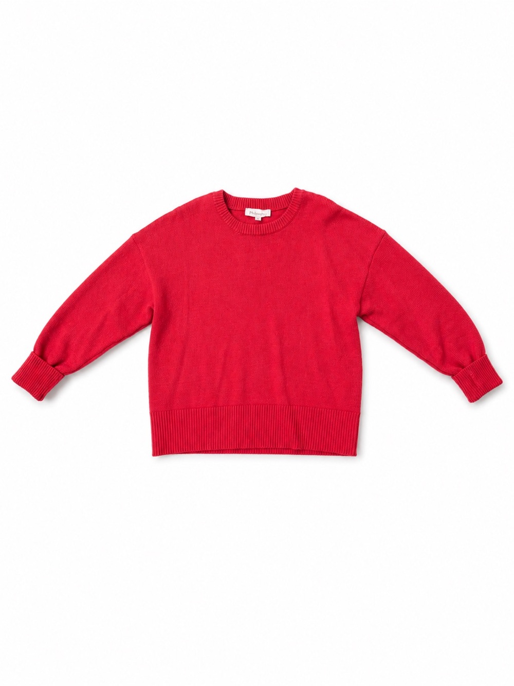 Philosophy Bright Red Crewneck Sweater